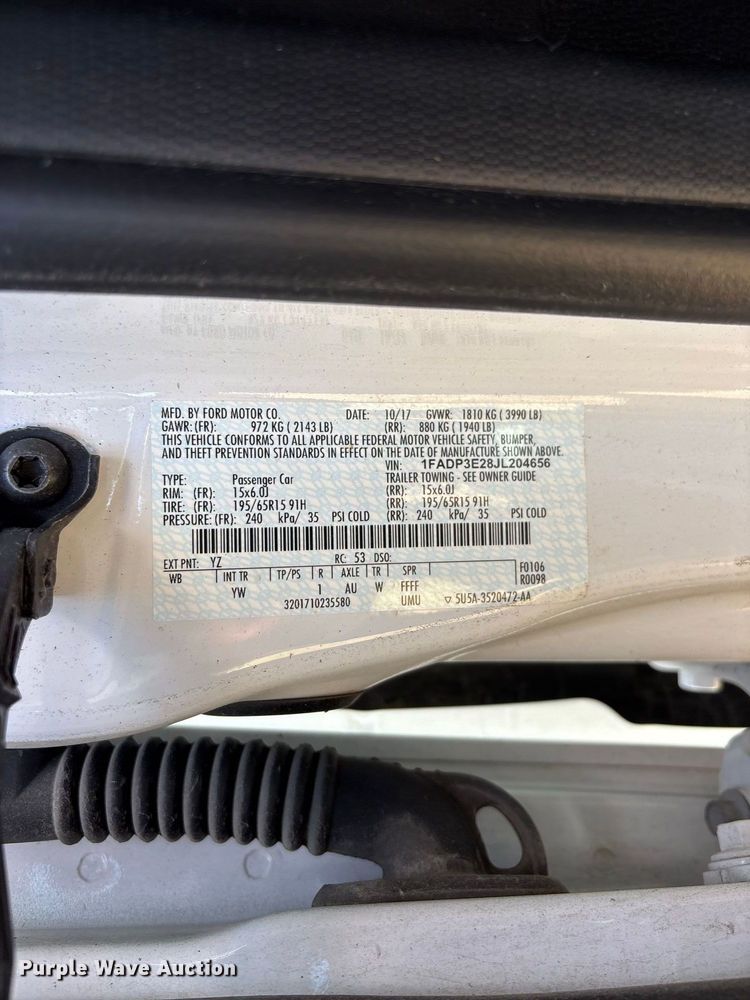 image for item FG0608 2018 Ford  Focus 