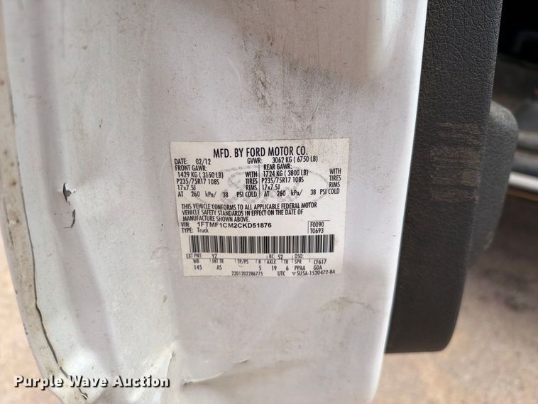 image for item FI0370 2012 Ford F150 pickup truck