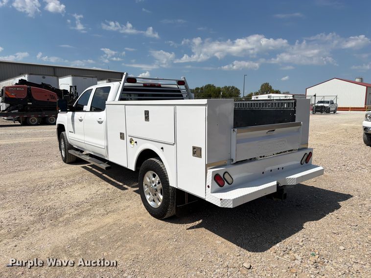 image for item FK3407 2015 Chevrolet Silverado 3500HD Crew Cab utility bed pickup truck