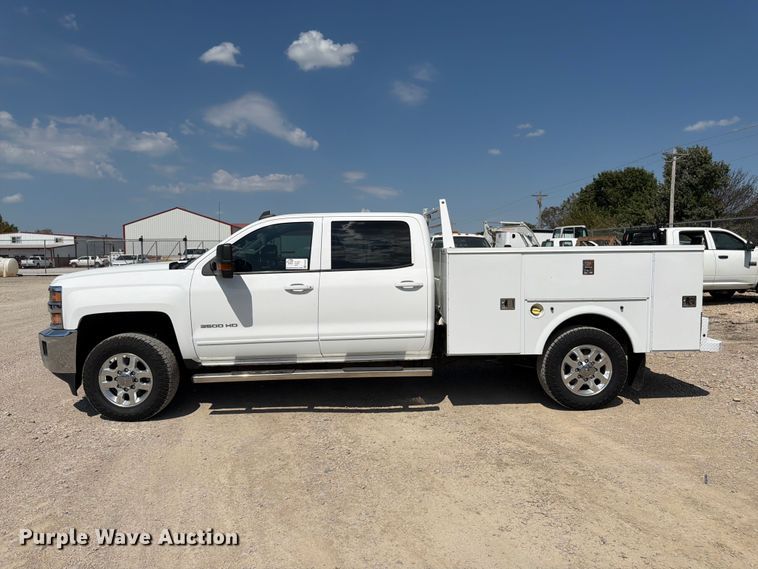 image for item FK3407 2015 Chevrolet Silverado 3500HD Crew Cab utility bed pickup truck
