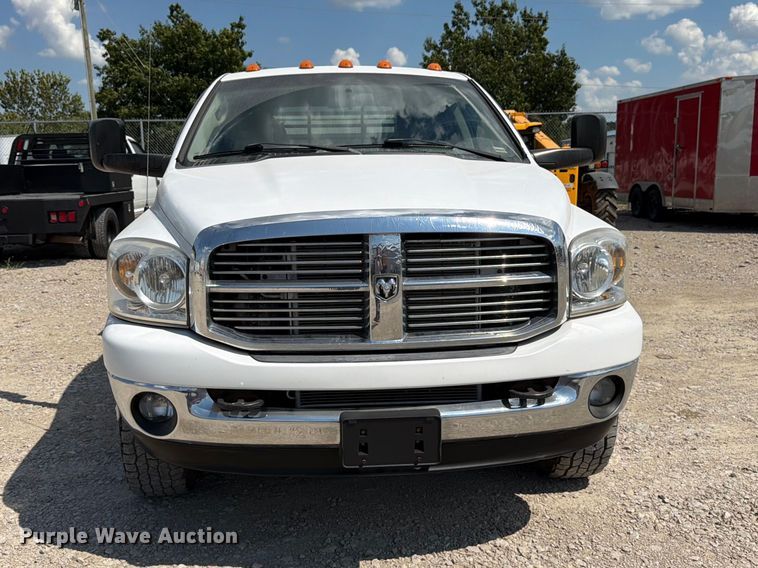 image for item FK3408 2008 Dodge Ram 3500HD Ext. Cab flatbed pickup truck