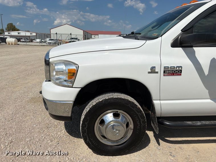 image for item FK3408 2008 Dodge Ram 3500HD Ext. Cab flatbed pickup truck