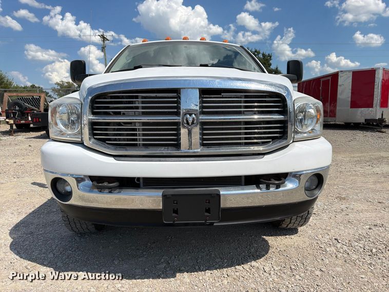 image for item FK3408 2008 Dodge Ram 3500HD Ext. Cab flatbed pickup truck