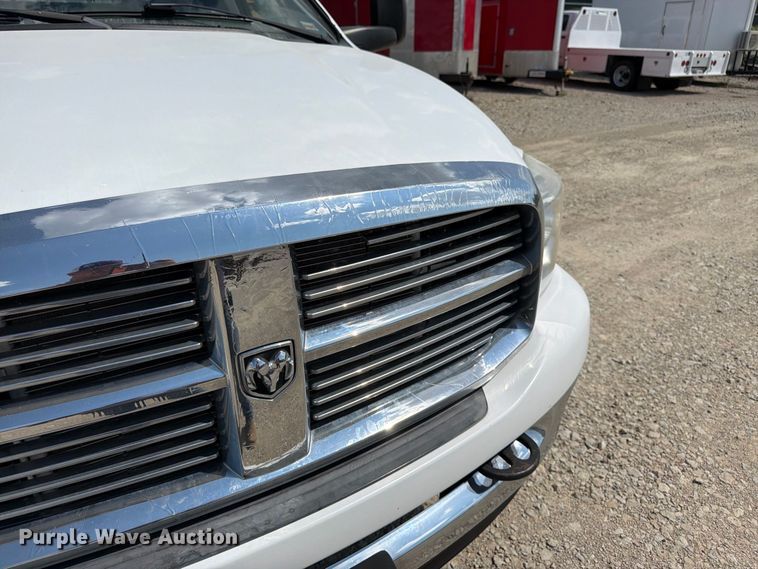 image for item FK3408 2008 Dodge Ram 3500HD Ext. Cab flatbed pickup truck