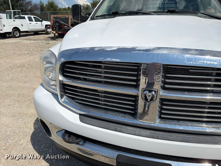 image for item FK3408 2008 Dodge Ram 3500HD Ext. Cab flatbed pickup truck