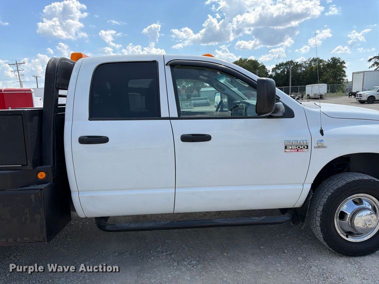 image for item FK3408 2008 Dodge Ram 3500HD Ext. Cab flatbed pickup truck
