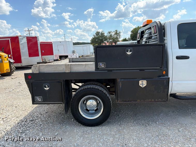 image for item FK3408 2008 Dodge Ram 3500HD Ext. Cab flatbed pickup truck