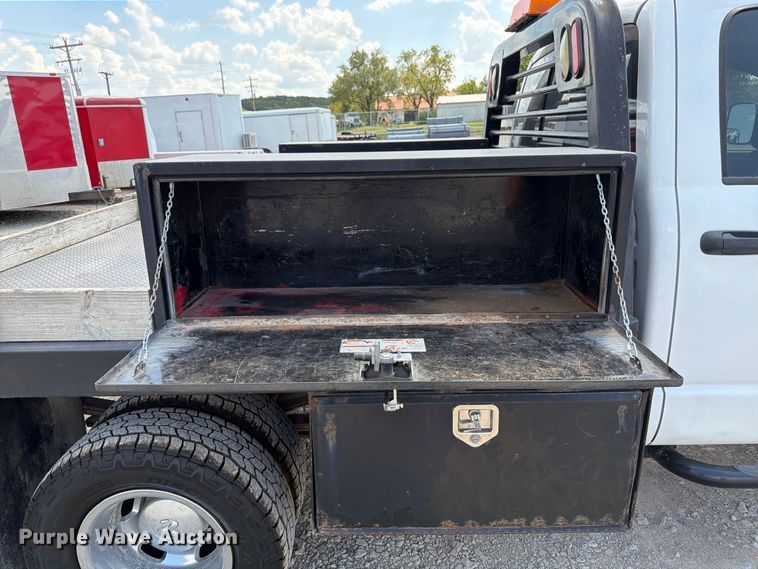 image for item FK3408 2008 Dodge Ram 3500HD Ext. Cab flatbed pickup truck