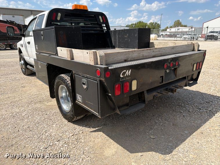 image for item FK3408 2008 Dodge Ram 3500HD Ext. Cab flatbed pickup truck