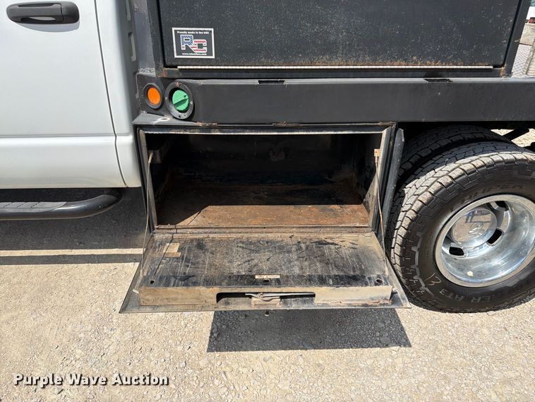 image for item FK3408 2008 Dodge Ram 3500HD Ext. Cab flatbed pickup truck