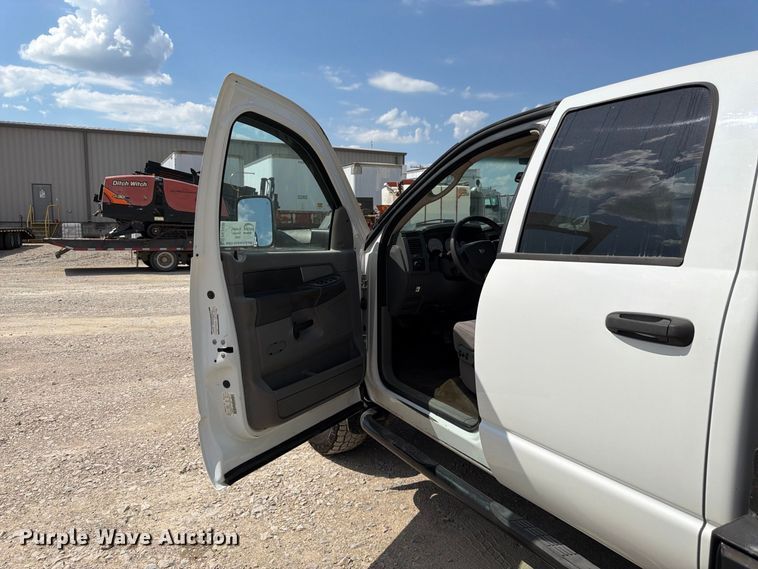 image for item FK3408 2008 Dodge Ram 3500HD Ext. Cab flatbed pickup truck