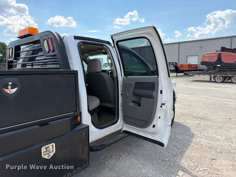 image for item FK3408 2008 Dodge Ram 3500HD Ext. Cab flatbed pickup truck