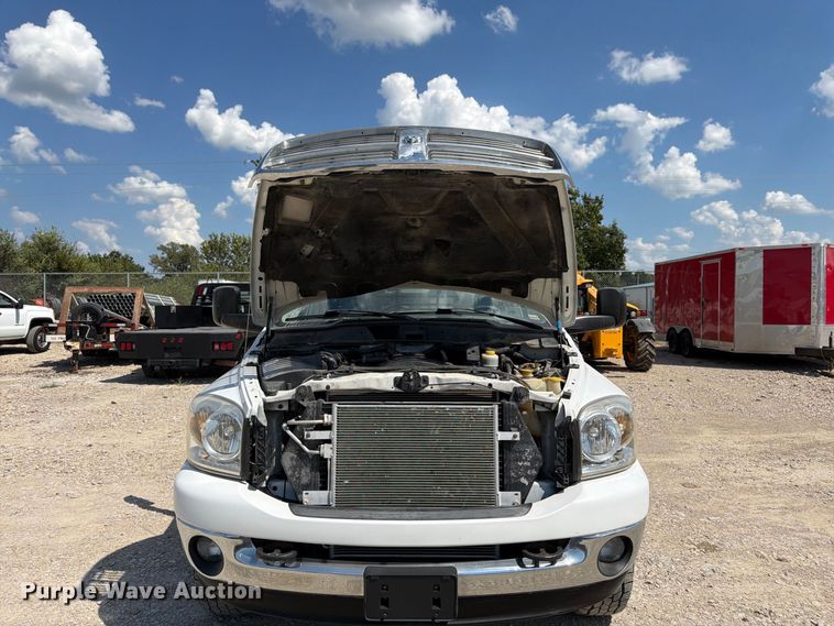 image for item FK3408 2008 Dodge Ram 3500HD Ext. Cab flatbed pickup truck