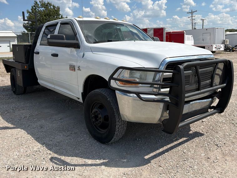 image for item FK3409 2012 Dodge  Ram 3500HD Crew Cab flatbed pickup truck