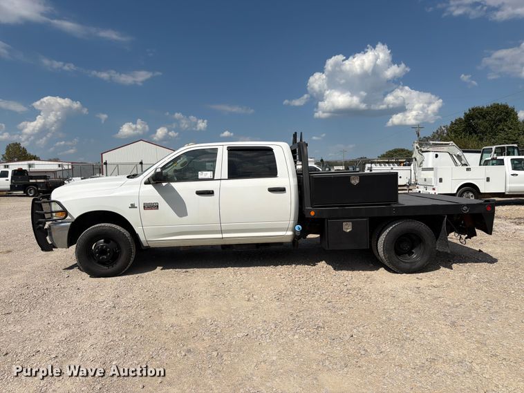 image for item FK3409 2012 Dodge  Ram 3500HD Crew Cab flatbed pickup truck