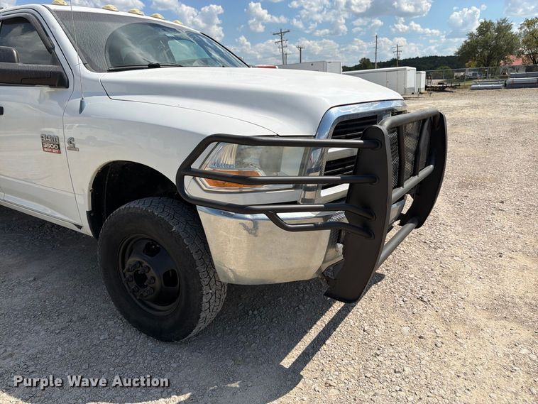 image for item FK3409 2012 Dodge  Ram 3500HD Crew Cab flatbed pickup truck