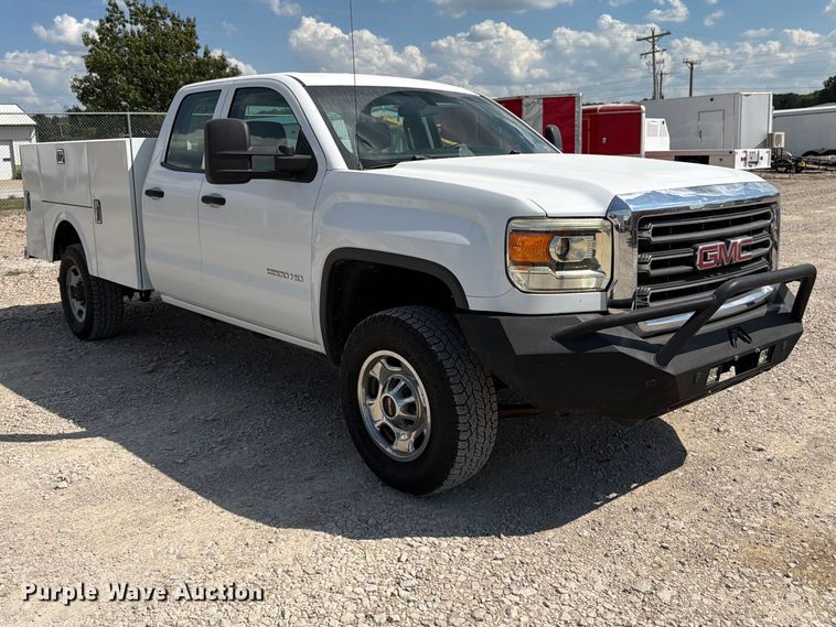 image for item FK3410 2015 GMC Sierra 2500HD Ext. Cab utility bed pickup truck