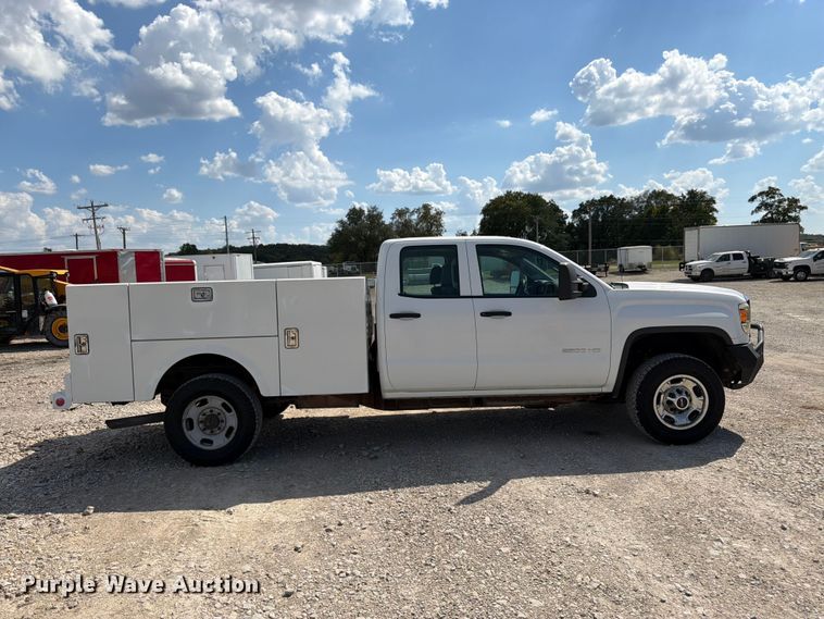 image for item FK3410 2015 GMC Sierra 2500HD Ext. Cab utility bed pickup truck