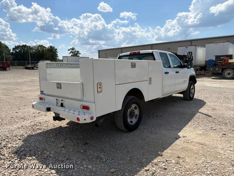 image for item FK3410 2015 GMC Sierra 2500HD Ext. Cab utility bed pickup truck