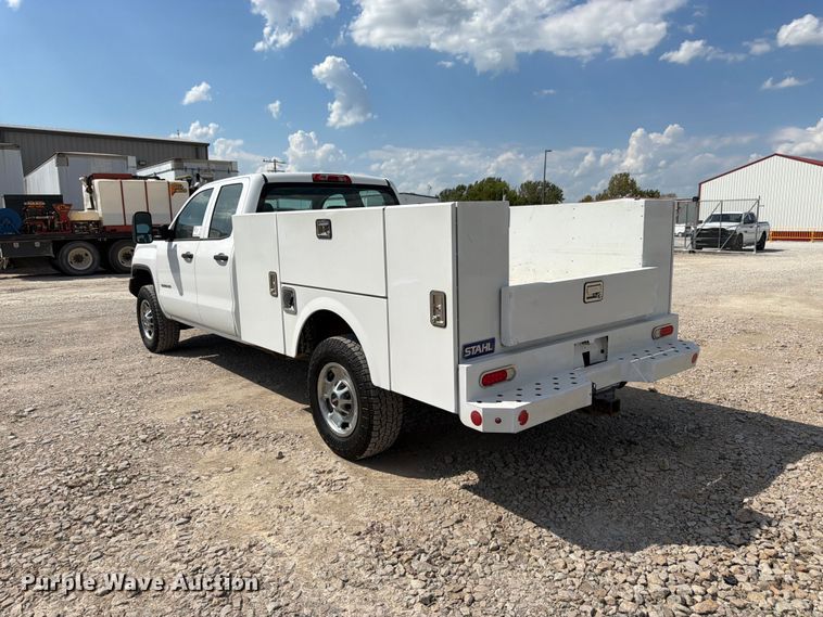 image for item FK3410 2015 GMC Sierra 2500HD Ext. Cab utility bed pickup truck