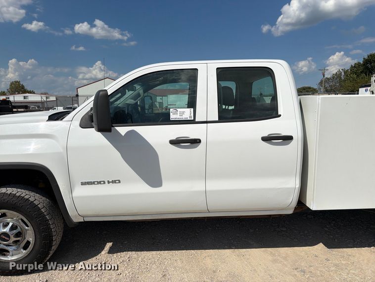 image for item FK3410 2015 GMC Sierra 2500HD Ext. Cab utility bed pickup truck