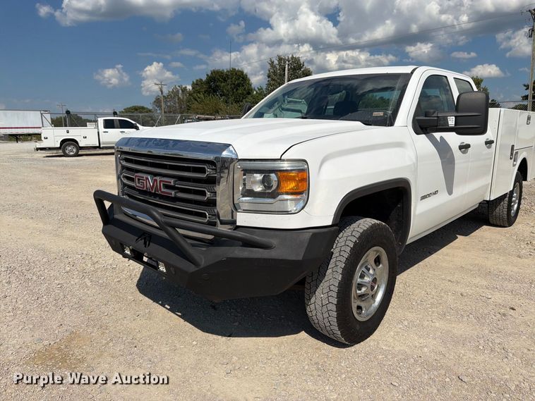 image for item FK3410 2015 GMC Sierra 2500HD Ext. Cab utility bed pickup truck