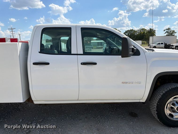image for item FK3410 2015 GMC Sierra 2500HD Ext. Cab utility bed pickup truck