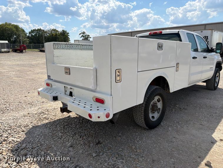 image for item FK3410 2015 GMC Sierra 2500HD Ext. Cab utility bed pickup truck