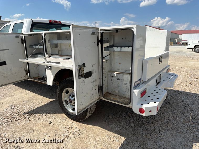 image for item FK3410 2015 GMC Sierra 2500HD Ext. Cab utility bed pickup truck