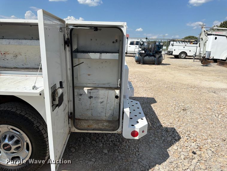 image for item FK3410 2015 GMC Sierra 2500HD Ext. Cab utility bed pickup truck