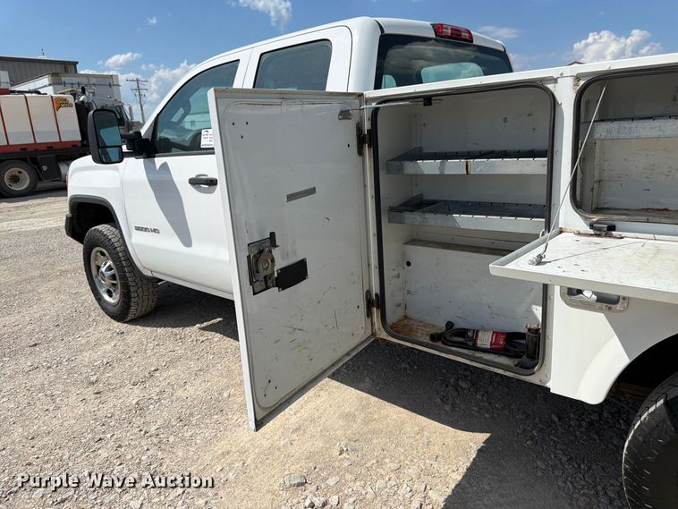 image for item FK3410 2015 GMC Sierra 2500HD Ext. Cab utility bed pickup truck