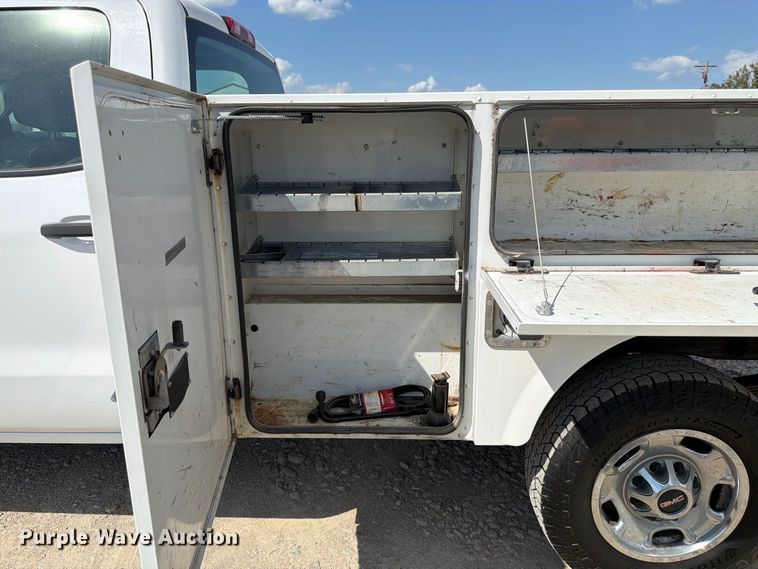 image for item FK3410 2015 GMC Sierra 2500HD Ext. Cab utility bed pickup truck