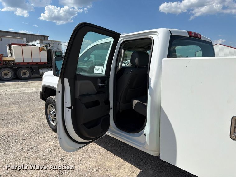 image for item FK3410 2015 GMC Sierra 2500HD Ext. Cab utility bed pickup truck
