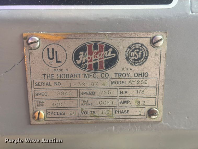 image for item FK3658 Hobart A 200 mixer