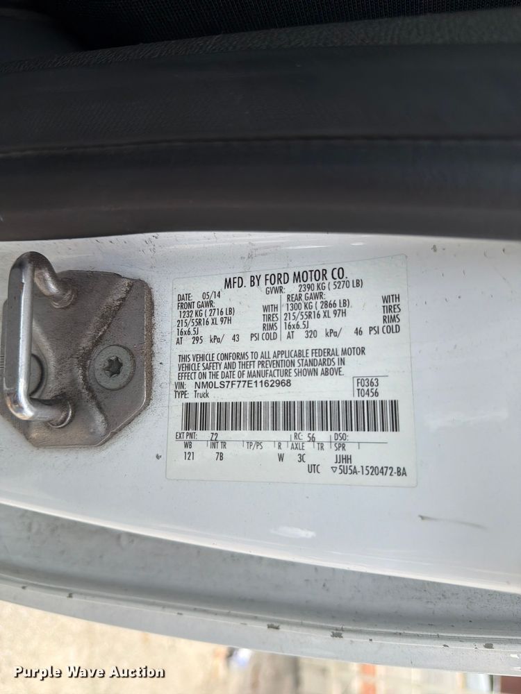 image for item FK4540 2014 Ford Transit Connect van