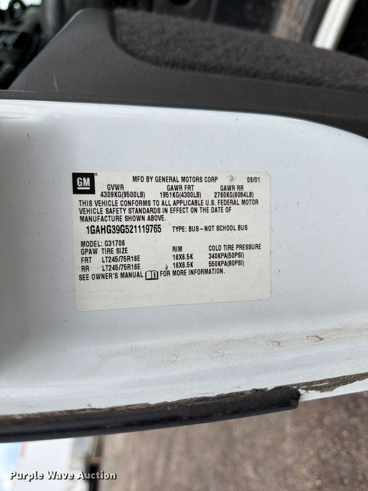image for item FK4594 2002 Chevrolet Express van