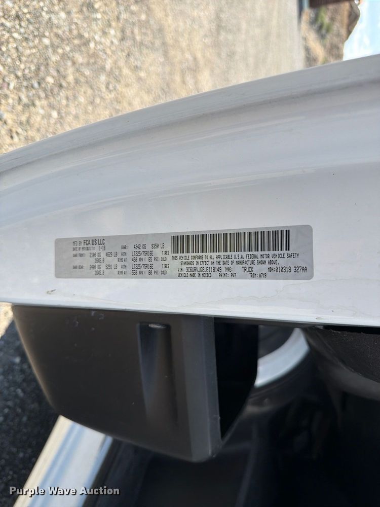image for item FK4611 2018 RAM Promaster 3500 van