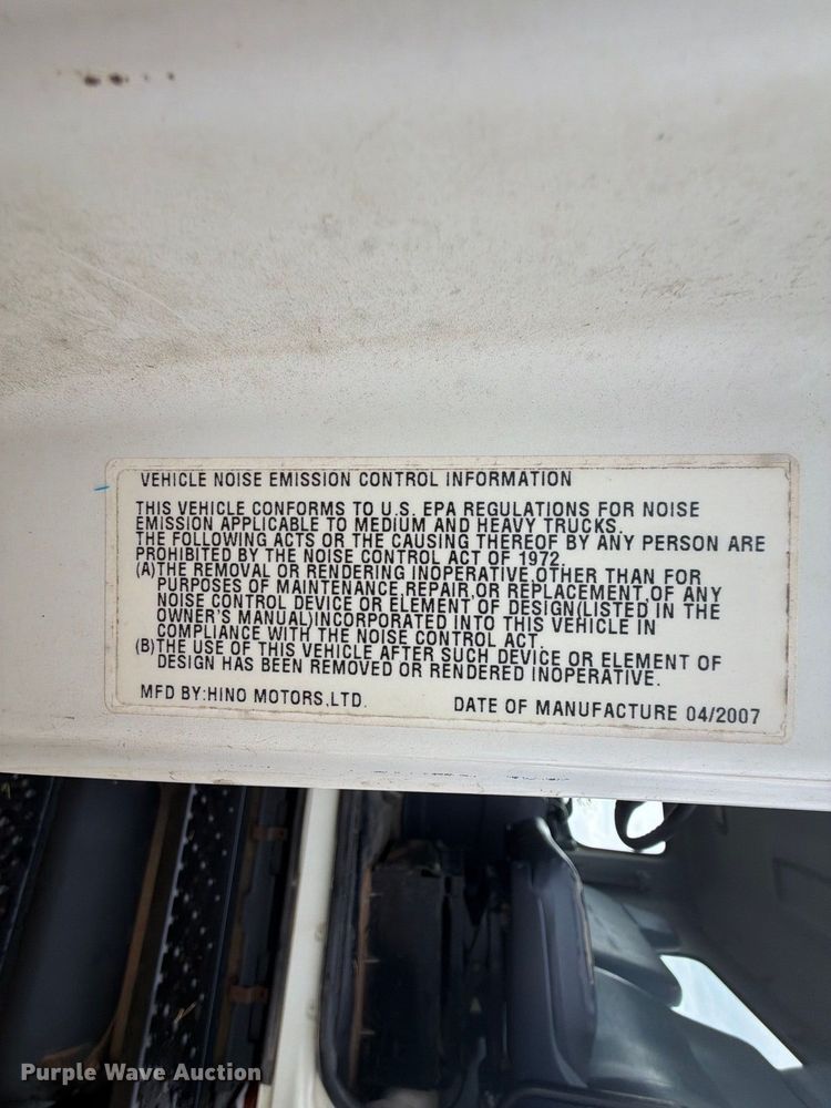image for item FK5063 2008 Hino 338 truck cab and chassis