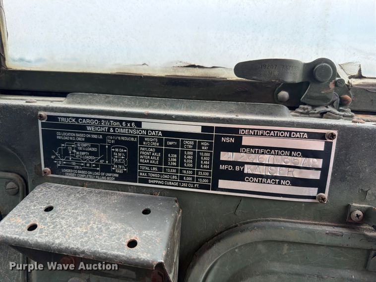 image for item FN5814 1962 Kaiser flatbed truck