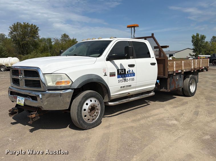 image for item FP3027 2011 Dodge Ram 5500 Crew Cab flatbed truck