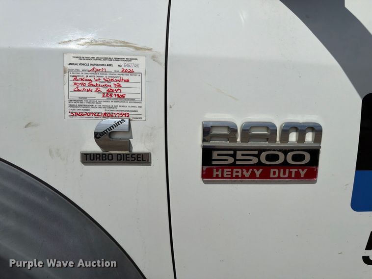 image for item FP3027 2011 Dodge Ram 5500 Crew Cab flatbed truck