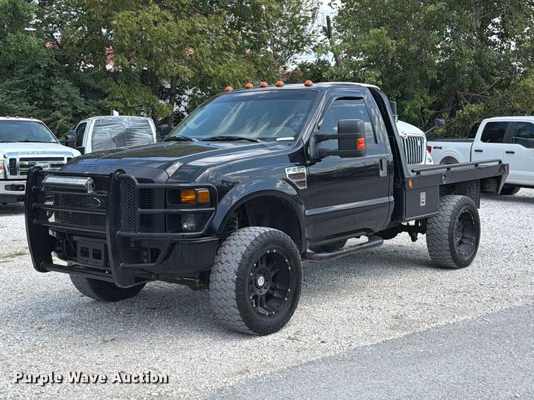 image for item FT6199 2008 Ford F250 Super Duty flatbed pickup truck