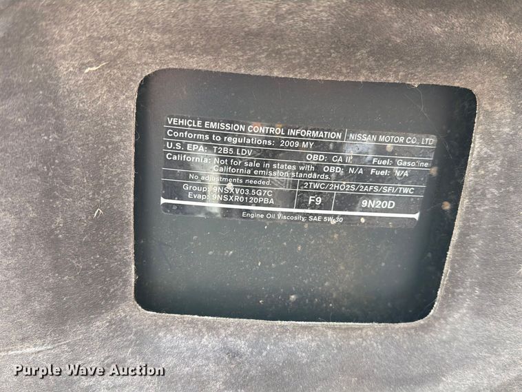 image for item FT6689 2009 Nissan Maxima 