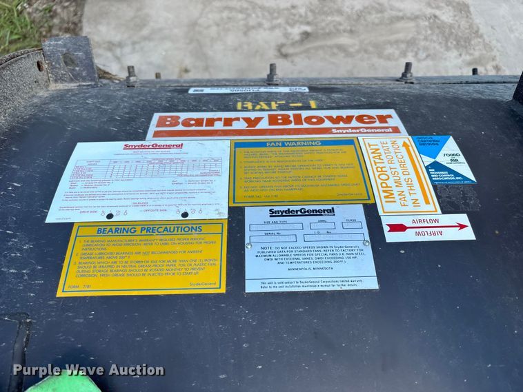 image for item FU0505 SnyderGeneral Barry Blower fan
