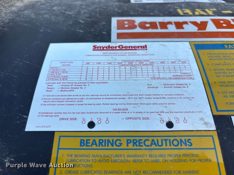 image for item FU0505 SnyderGeneral Barry Blower fan
