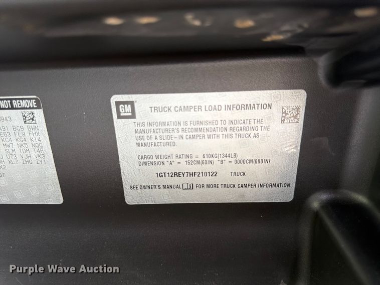 image for item FU4583 2017 GMC Sierra 2500HD Crew Cab pickup truck