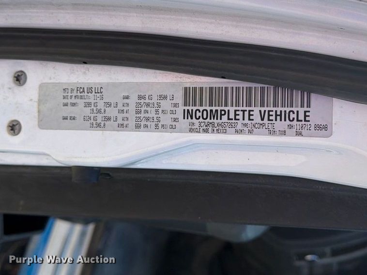 image for item FU4613 2017 RAM 5500 flatbed truck