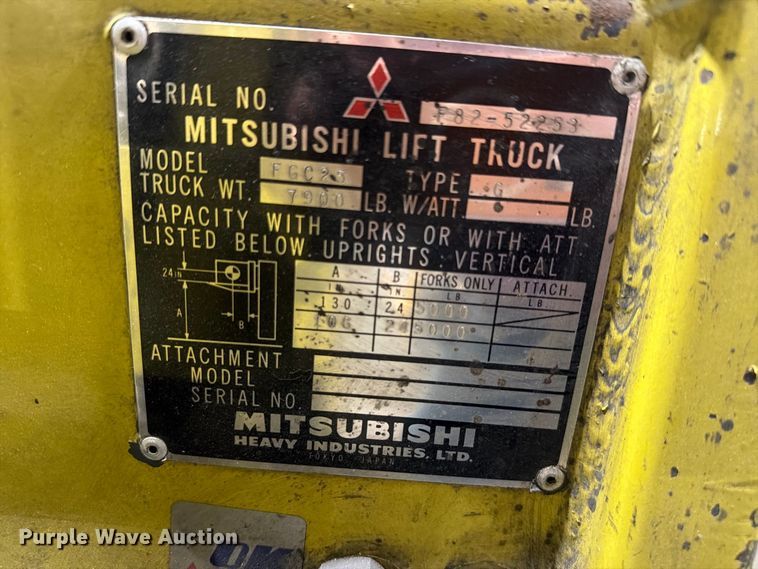 image for item NF9517 Mitsubishi FGC25 forklift