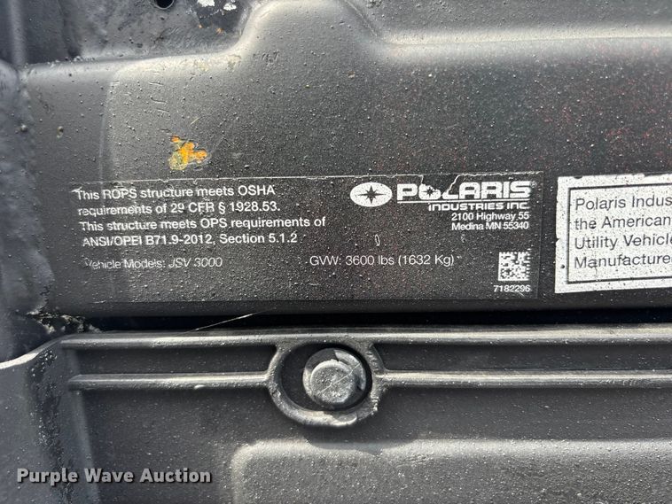 image for item NM9956 2016 Gravely 3000 utility vehicle