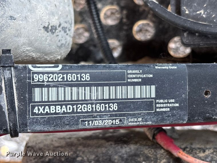 image for item NM9959 2016 Gravely 3000 utility vehicle